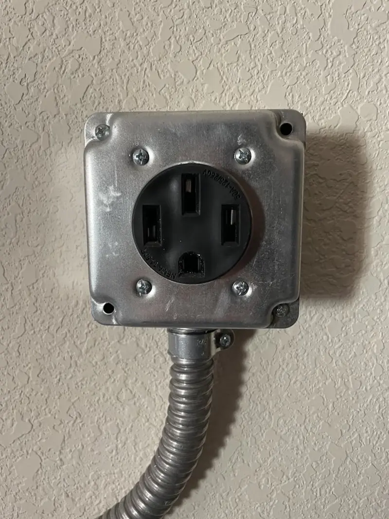 NEMA 14-50 outlet installed for Smart Home Electrical in Sage